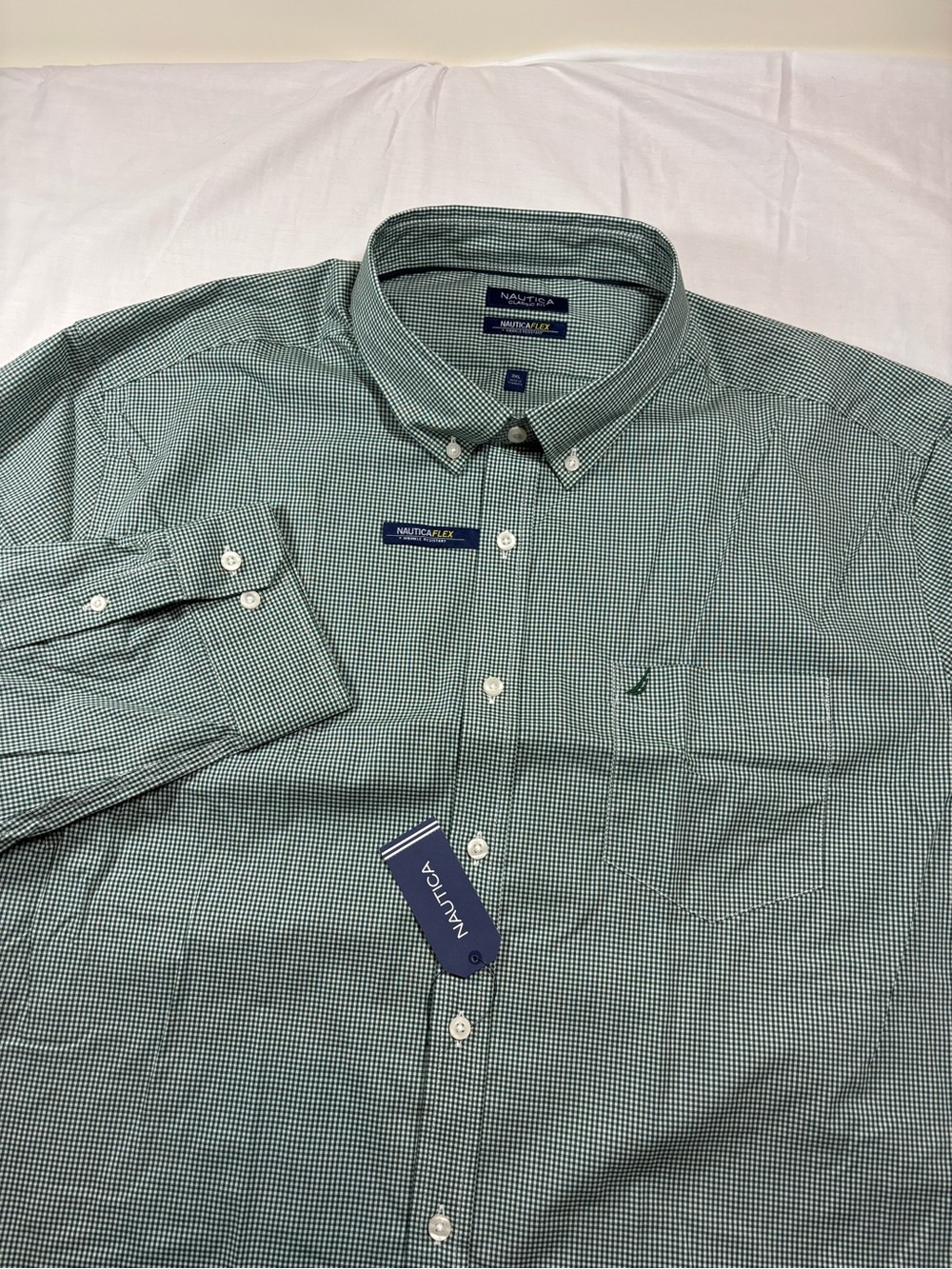 Nautica Flex Mens 3xl Button Down Shirt New with Tags NWT Long Sleeve